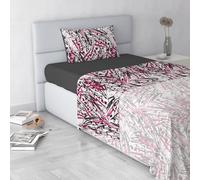 Italian Bed Linen Fashion Juego de sábanas de Microfibra, Made in Italy, Crazy, Doble pequeño