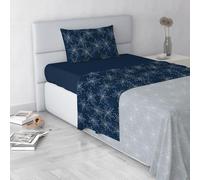 Italian Bed Linen Fashion Juego de sábanas de Microfibra, Made in Italy, Fireworks, Individual