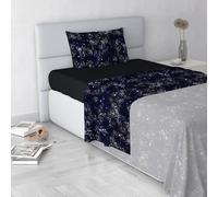 Italian Bed Linen Fashion Juego de sábanas de Microfibra, Made in Italy, Orione, Individual