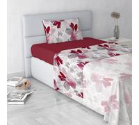 Italian Bed Linen Fashion Juego de sábanas de Microfibra, Made in Italy, Passion, Doble pequeño
