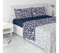 Italian Bed Linen Fashion Juego de sábanas de Microfibra, Made in Italy, Wild, Doble