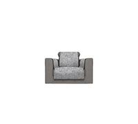 Italian Bed Linen Funda Cubre sofá Antideslizante Glamour de Poliéster, Gris Oscuro, 1 Plaza