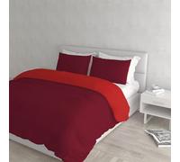 Italian Bed Linen Funda nòrdica Rojo/Burdeos 2 plazas (250 x 200 cm + 2/52 x 82 cm)