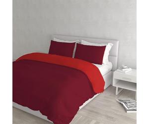 Italian Bed Linen Funda nòrdica Rojo/Burdeos 2 plazas (250 x 200 cm + 2/52 x 82 cm)