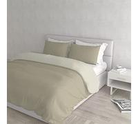 Italian Bed Linen Funda nòrdica Tòrtola/Crema 2 plazas (250 x 200 cm + 2/52 x 82 cm)