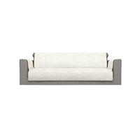 Italian Bed Linen Glamour Funda Cubre sofá Antideslizante de Poliéster, mae in Italy, Crema 4 plazas