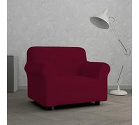 Italian Bed Linen “ Iris” Funda para sofà, 96% poliéster + 4% Elastano, Burdeos, 1 Plaza