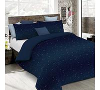 Italian Bed Linen, Juego de Funda nórdica “Fashion”, Microfibra Lino, Stars, Individual