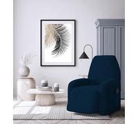 Italian Bed Linen Leslie - Funda para sillón reclinable elástica, Azul Oscuro