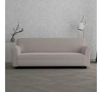 Italian Bed Linen “ Leslie” Funda para sofà, 95% poliéster + 5% Elastano, Tòrtola, 3 Plazas