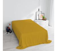 Italian Bed Linen Max Color Sábana Encimera, 100% Algodón, Beige (Senape), 180x300 cm