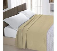 Italian Bed Linen Max Color Sábana Encimera, 100% Algodón, Gris (Tortora), 150x300 cm