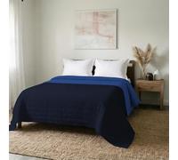 Italian Bed Linen MB Home Italy “Elegant” Edredón estivo, 260x270 cm, BLU Oscuro/BLU Royal