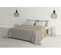 Italian Bed Linen MB Home Italy “Elegant” Edredón estivo, 260x270 cm, Crema/Gris Claro