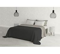 Italian Bed Linen MB Home Italy “Elegant” Edredón estivo, 260x270 cm, Gris Claro/Gris Oscuro
