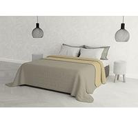 Italian Bed Linen MB Home Italy “Elegant” Edredón estivo, 260x270 cm, Tórtola/Crema