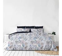 Italian Bed Linen MB Home Italy Juego de Funda Nórdica “ Fashion “, 2 Plazas, Travel Life