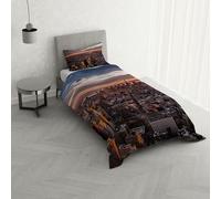 Italian Bed Linen MB Home Italy, Juego de Funda nórdica Goodnight, Manhattan, Individual