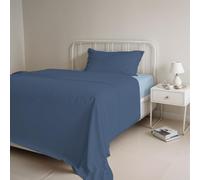 Italian Bed Linen MB Home Italy Juego de sábanas Natural Color, Avio/Azul Claro, Doble pequeño