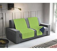 Italian Bed Linen Paquete de 2 Bandas para Asiento Acolchadas, Color Verde Manzana/Azul Oscuro, 60 x 190 cm