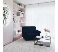 Italian Bed Linen PIU Bello Funda de sofá bielástico Extensible, Azul Oscuro, 1 Plaza