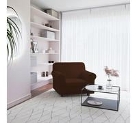 Italian Bed Linen PIU Bello Funda de sofá bielástico Extensible, Marrón, 1 Plaza