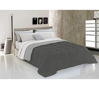 Italian Bed Linen Piumino Chiaro/Gr scuro-1P Eldrojoòn de Invierno “Sogni e capricci” Dos Tonos, Gris Claro/Gris Oscuro, 150x200cm