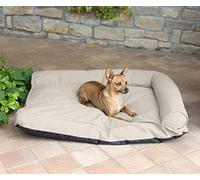 Italian Bed Linen Sofá Toby desenfundable y Lavable Sogni e Capricci Pets, sofá Perro Beige 71x51xh20