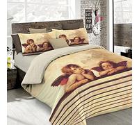 Italian Bed Linen Sogni d'Autore Cubierta de edredón con impresión digital de cobertura completa,250x200cm, SD59, 100 % Algodón, DOBLE