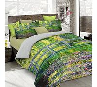 Italian Bed Linen Sogni d'Autore Cubierta de edredón con impresión digital de cobertura completa,250x200cm, SD53, Algodón, DOBLE