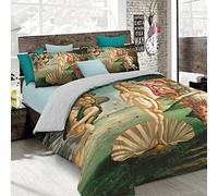 Italian Bed Linen Sogni d'Autore Cubierta de edredón con impresión digital de cobertura completa,250x200cm, SD56, Algodón, DOBLE