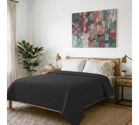 Italian Bed Linen Stripes Satin lìneas Eldrojoòn de Verano Black,Doble, Negro, 260x250cm