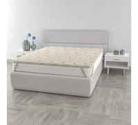 Italian Bed Linen Topper Sobrecolchón Ines Desmontable con Forro, Tejido Exterior 98% poliéster + 2% filamento Cobre. Relleno de Poliuretano, 160x190cm