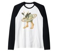 Italian Brainrot Character La Vaca Saturno Saturnita Camiseta Manga Raglan