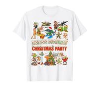 Italian Brainrot Christmas Party Brain Rot Meme Xmas Kids Camiseta