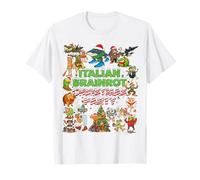 Italian Brainrot Christmas Party Brain Rot Meme Xmas Kids Camiseta