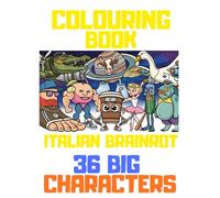 Italian Brainrot COLOURING BOOK 36 pages to colouring