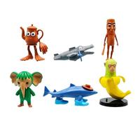 Italian Brainrot Figuras Juguetes Set Tung Tung Sahur Tralalero Tralala Ballerina Cappuccina Escritorio Decoración Colección Meme Figura Niños Cumpleaños Navidad Regalo 2# 6 Piezas