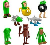 Italian Brainrot Figuras Set 8 Piezas Set Tung Tung Tung Sahur Figuras para Niños y Adultos, Inspirado en Tralalero, Creativas Decoraciones de Escritorio Regalos para Fans,Colegas,Amigos