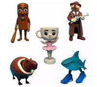 Bizak Italian Brainrot Pack de 5 Figuras, Figura Coleccionable, 8 Modelos, 5 cm (35007601)