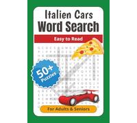 Italian Cars Word Search Puzzle Book: Word Searches with Easy to Read Print about Cars, Drivers, Circuits and More | 6x9 inches, 110 pages | 50+ ... Automotive Word Search Puzzle Book Series)
