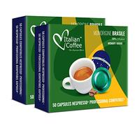 Italian Coffee 100 cápsulas de café Brasil compatibles con Nespresso Professional