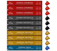 Italian Coffee Cápsula de café de aluminio compatible con Nespresso (Mix Degustacion)