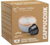 Italian Coffee Dolce Gusto Capuchino Con Chocolate Blanco, Capsulas Compatibles, 64 Unidades