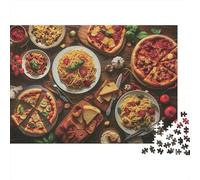 Italian Cuisine Puzzles 1000 Piezas Material Reciclable Pasta Platter Senior Puzzles Muy Difícil Desafiante Juego Educativo para Hombres 70x50cm/1000pcs
