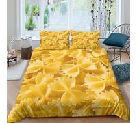 Italian cuisine style Funda Edredon Microfibra Suave 2 Piezas Compuesto Estampado 3D Italian cuisine estilo Funda de Edredón con Funda de Almohada Suave Antialérgica for niña Single（135x200cm）