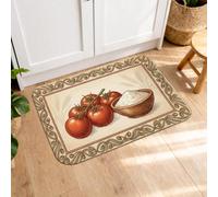 Italian Cuisine - Tapetes de cocina para piso, tapetes suaves de arte de comida vintage, decoración culinaria, acolchados, cómodos, lavables para fregaderos de cocina, lavandería, 16 x 24 pulgadas