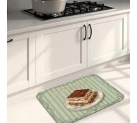 Italian Cuisine - Tapetes de cocina para piso, tapetes suaves de arte de comida vintage, decorativos de primavera, acolchados, cómodos, lavables para fregaderos de cocina, lavandería, baño, 20 x 31