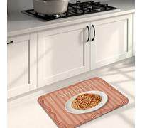 Italian Cuisine - Tapetes de cocina para piso, tapetes suaves de arte de comida vintage, decorativos de primavera, acolchados, cómodos, lavables para fregaderos de cocina, lavandería, baño, 16 x 24