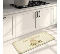 Italian Cuisine - Tapetes de cocina para piso, tapetes suaves de arte de comida vintage, decorativos de primavera, acolchados, cómodos, lavables para fregaderos de cocina, lavandería, baño, 16 x 47